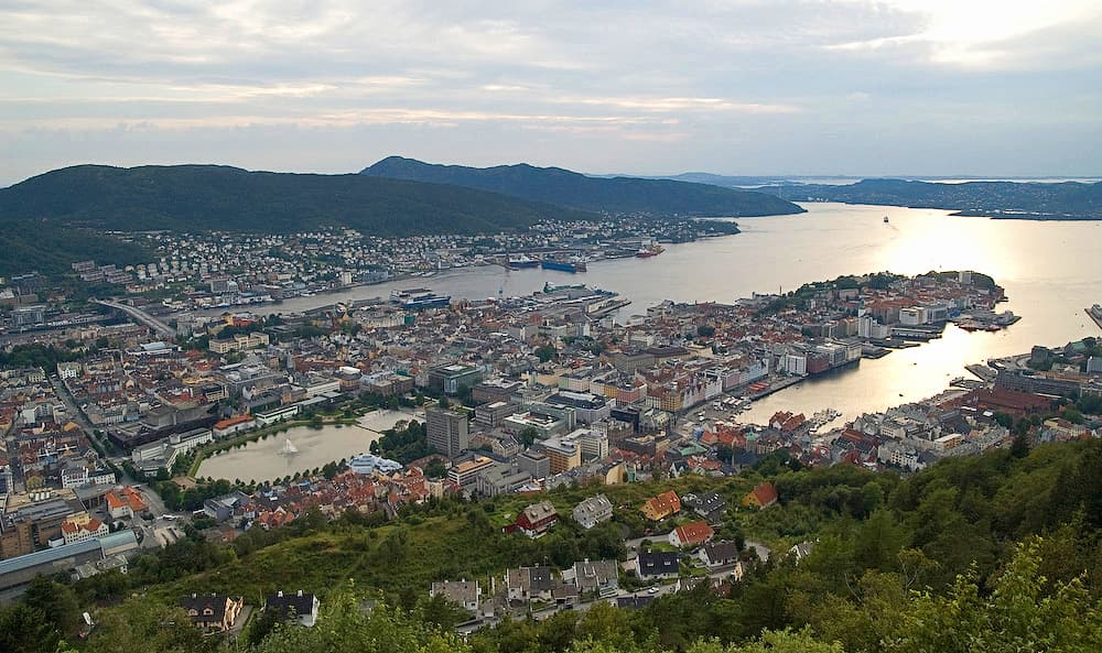 Bergen sett fra Fløyen